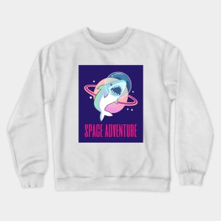 Space Adventure Shark Crewneck Sweatshirt